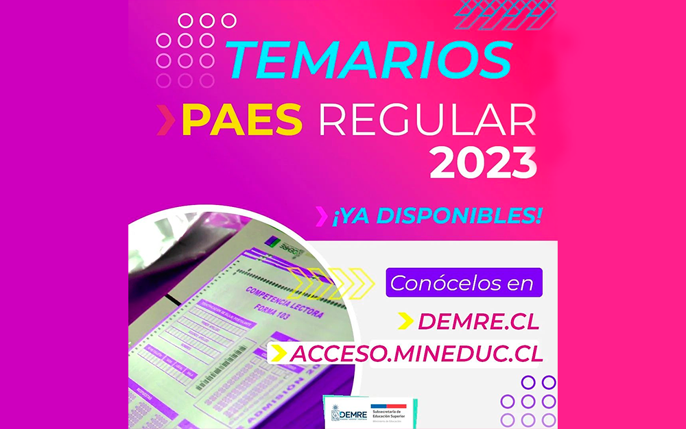 Fechas y temarios de la PAES para el Proceso de Admisión 2024