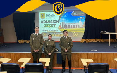 Exalumnos del Colegio Bajo Molle presentaron la Escuela de Oficiales de Carabineros a estudiantes de Enseñanza Media