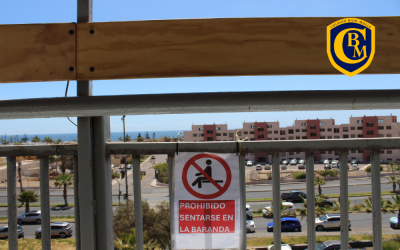 Colegio Bajo Molle refuerza la seguridad en el cuarto piso con nuevas estructuras protectoras