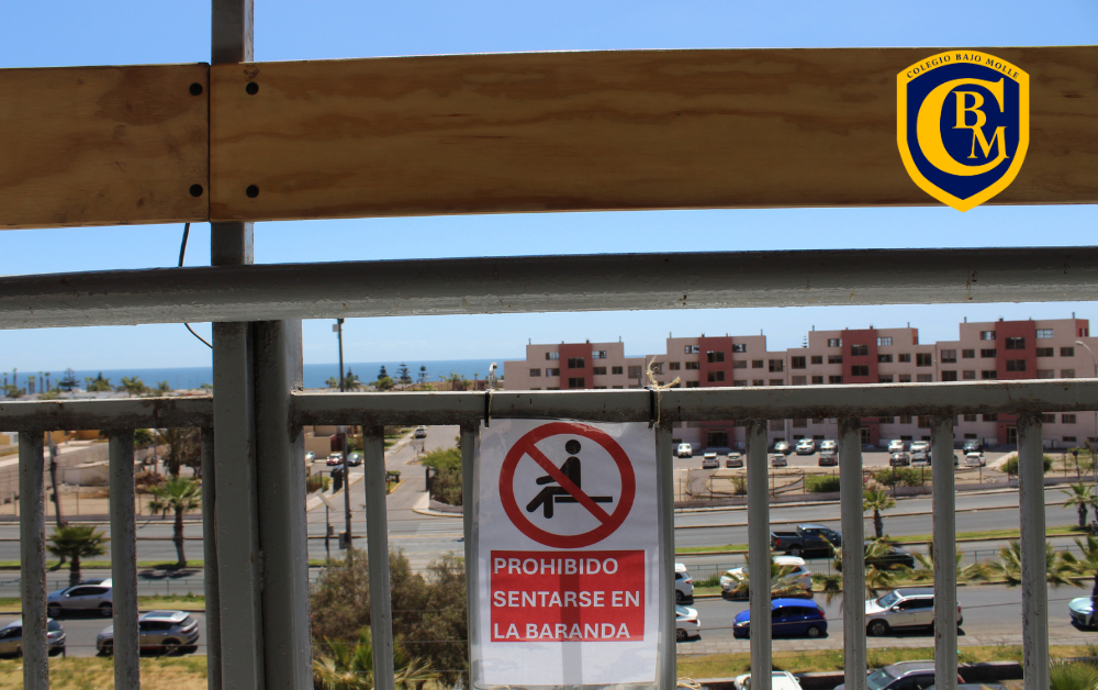 Colegio Bajo Molle refuerza la seguridad en el cuarto piso con nuevas estructuras protectoras