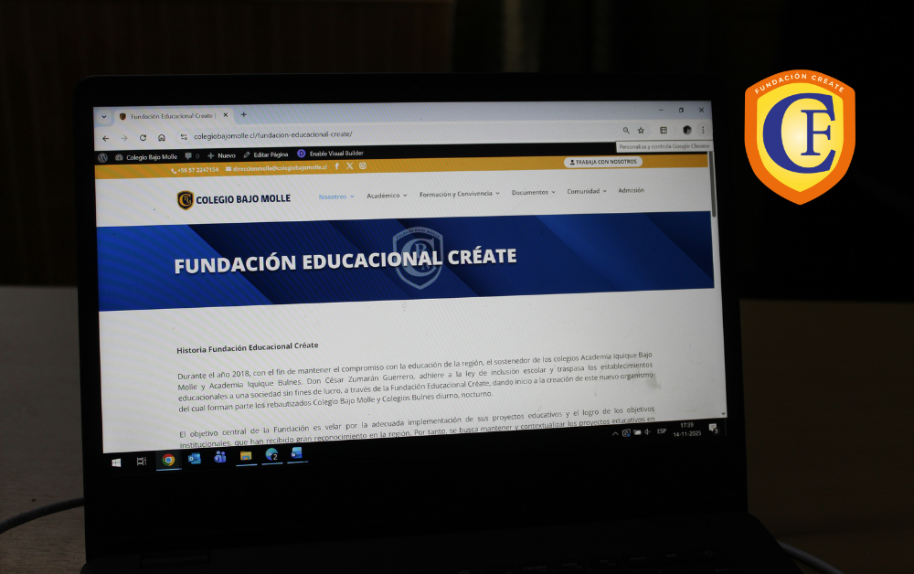 Fundación Educacional Créate implementó plataformas digitales para optimizar la gestión escolar