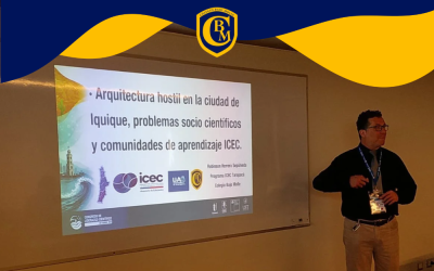 Profesor Robinson Herrera del Colegio Bajo Molle expuso sobre arquitectura hostil en congreso de liderazgo científico