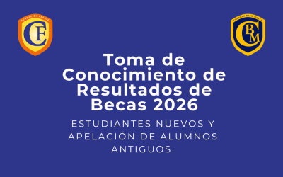 Toma de Conocimiento de Resultados de Becas 2026: Estudiantes nuevos y apelación de alumnos antiguos